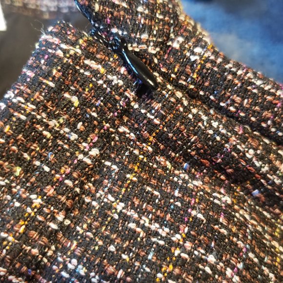 The loft double pocket multi colored tweed skirt - Picture 3 of 4